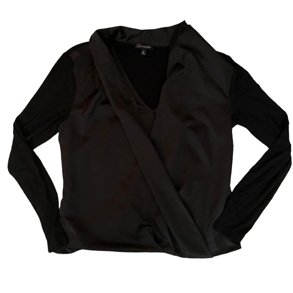 Gianetta Black Lagenlook Slouchy Long Sleeve Witchcore Whimsygoth Chic Blouse
